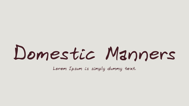 Domestic Manners Font