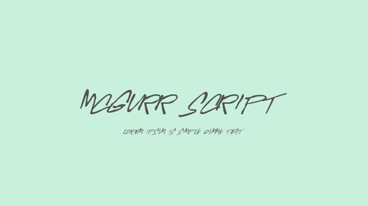 McGurr Script Font