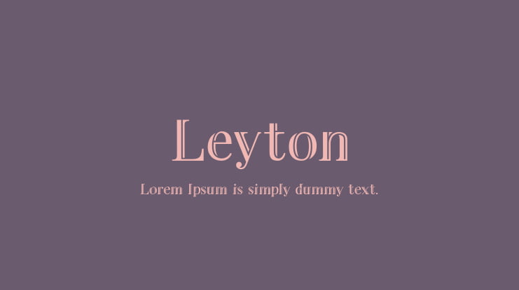 Leyton Font