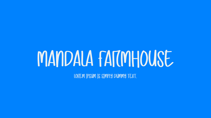 Mandala Farmhouse Font