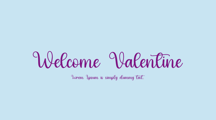 Welcome Valentine Font