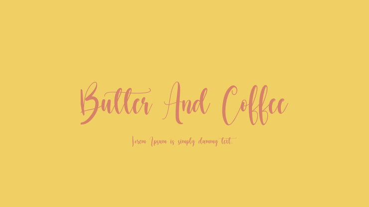 Butter And Coffee Font