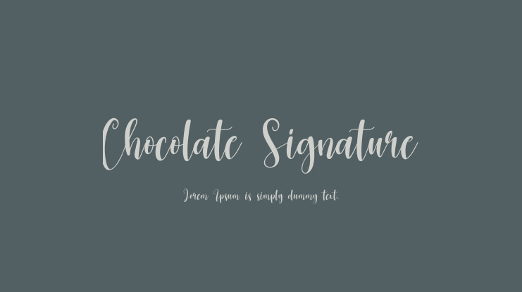 Chocolate Signature Font