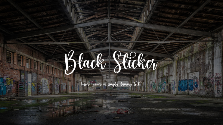 Black Sticker Font