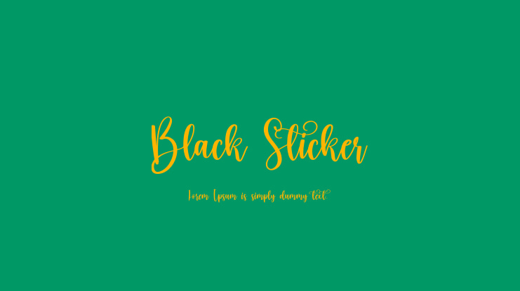 Black Sticker Font