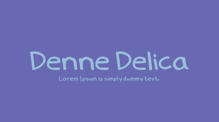 Denne Delica Font