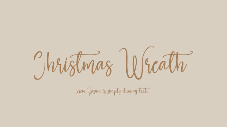 Christmas Wreath Font