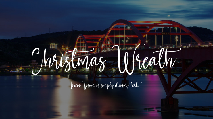Christmas Wreath Font