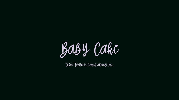 Baby Cake Font