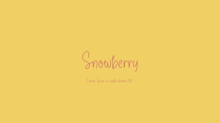 Snowberry Font