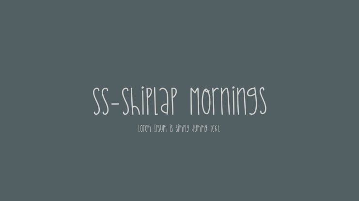 SS-Shiplap Mornings Font
