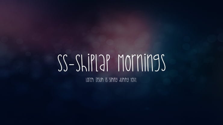 SS-Shiplap Mornings Font