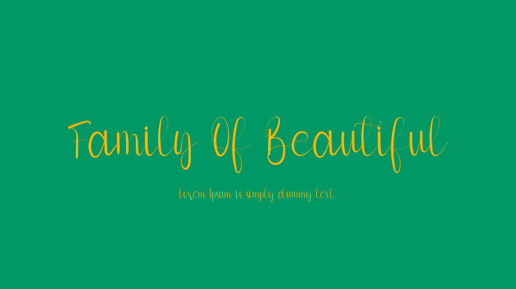 Family Of Beautiful Font