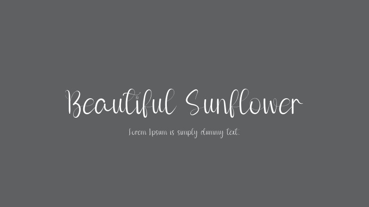 Beautiful Sunflower Font