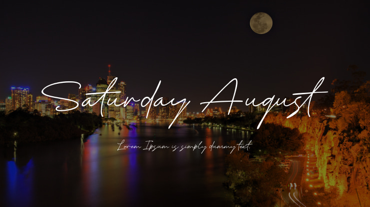 Saturday August Font