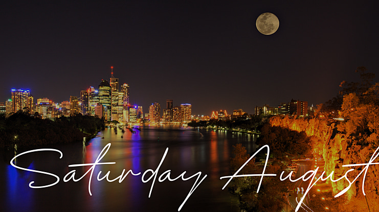 Saturday August Font