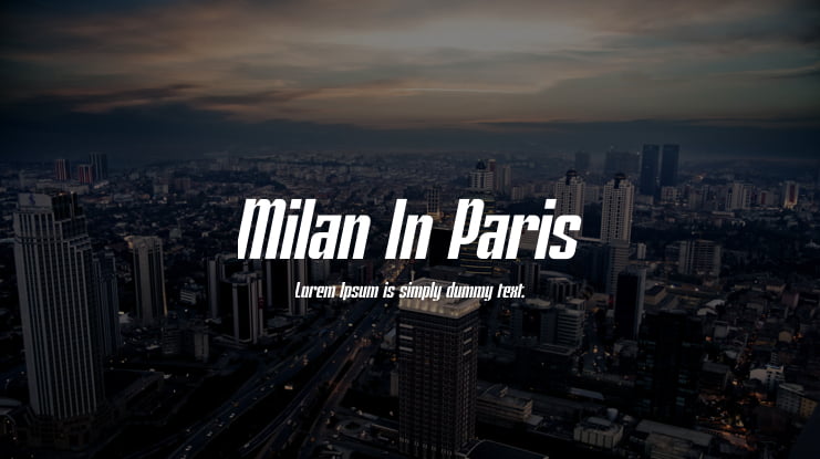 Milan In Paris Font