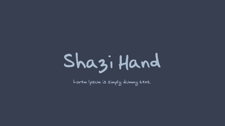 Shazi Hand Font