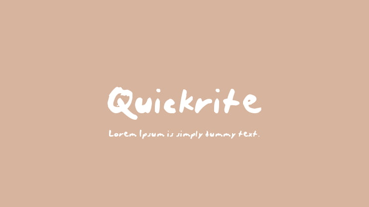 Quickrite Font