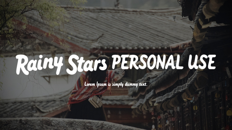 Rainy Stars PERSONAL USE Font