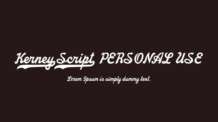 Kerney Script PERSONAL USE Font