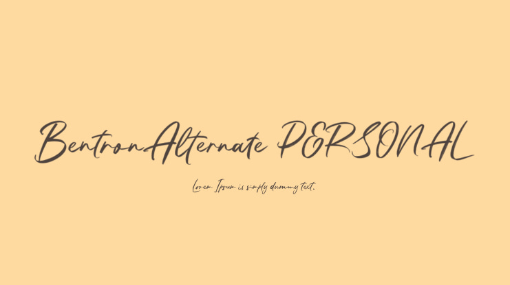 Bentron Alternate PERSONAL Font