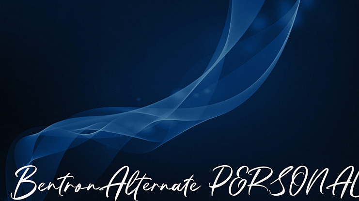 Bentron Alternate PERSONAL Font