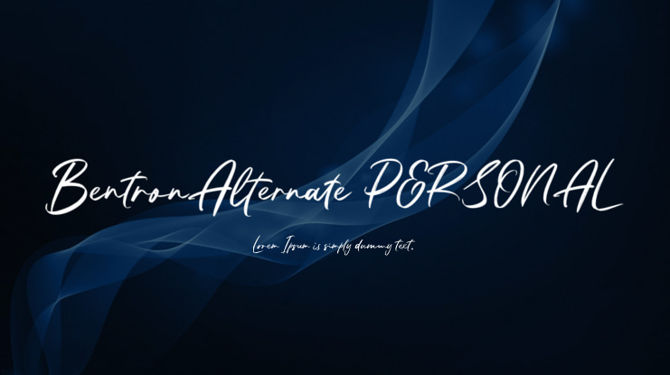 Bentron Alternate PERSONAL Font