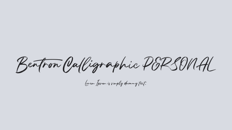 Bentron Calligraphic PERSONAL Font