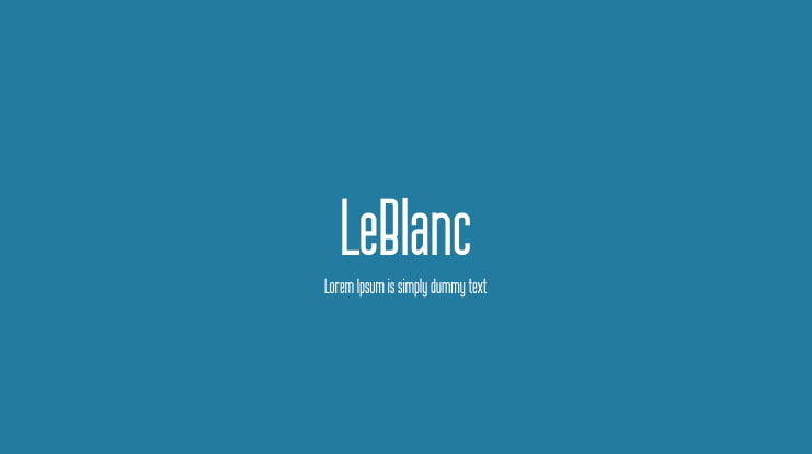 LeBlanc Font