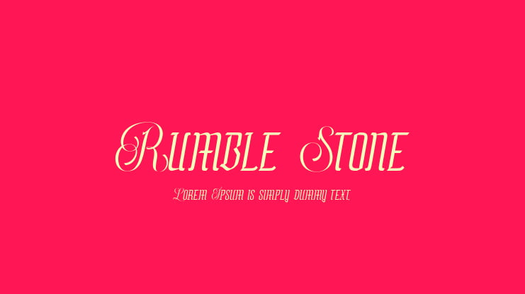 Rumble Stone Font