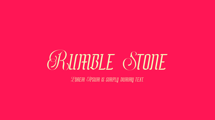 Rumble Stone Font