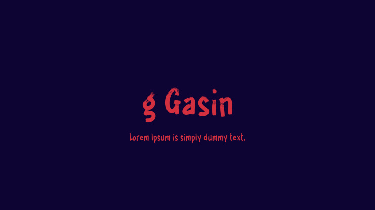 g Gasin Font