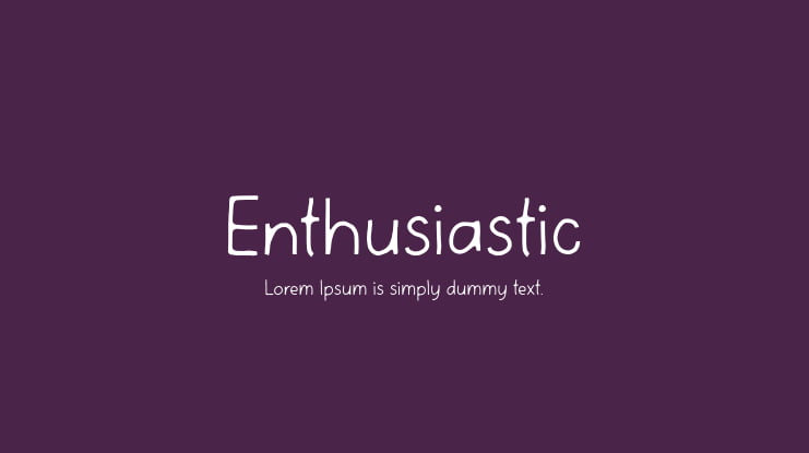 Enthusiastic Font