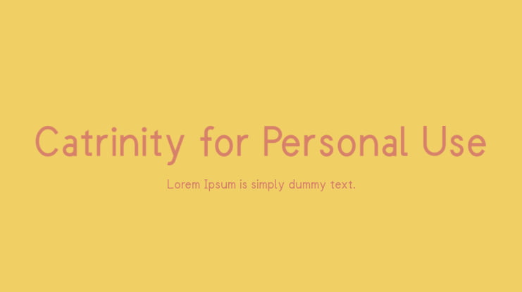 Catrinity for Personal Use Font