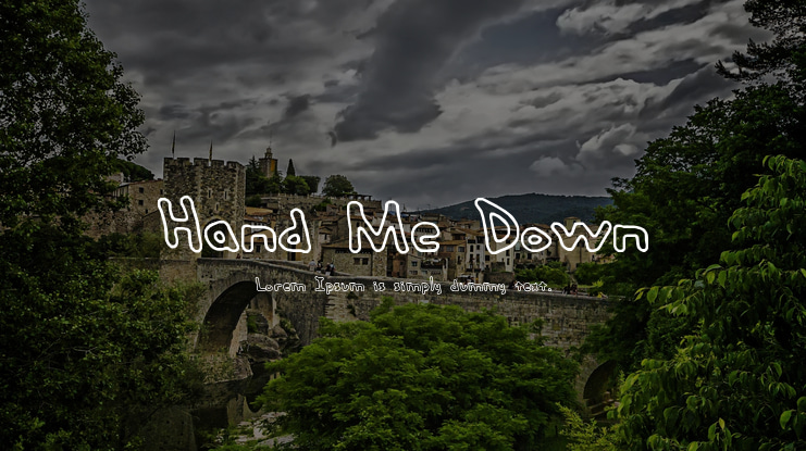 Hand Me Down Font Family