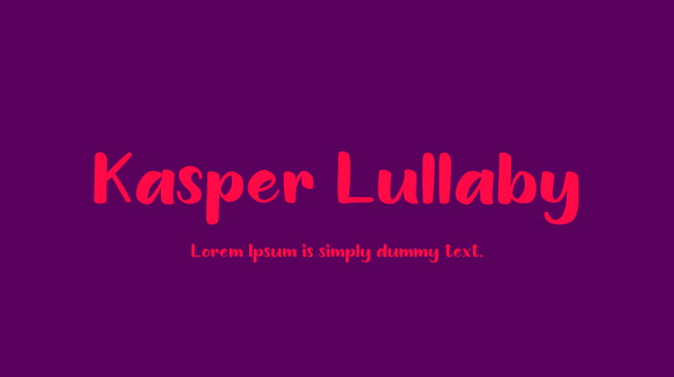 Kasper Lullaby Font