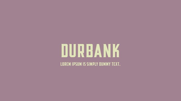 Durbank Font