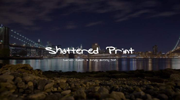 Shattered Print Font Family
