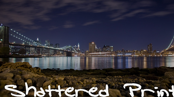 Shattered Print Font Family