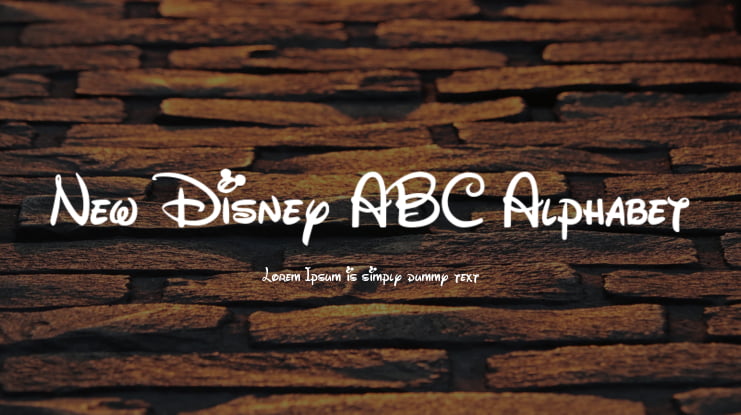 New Disney ABC Alphabet Font