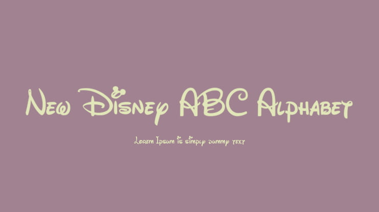 New Disney ABC Alphabet Font