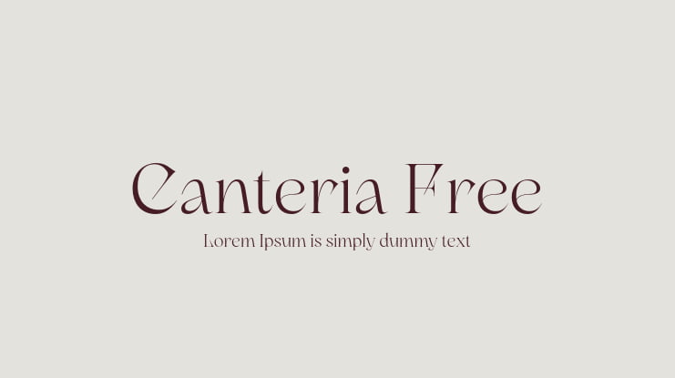 Canteria Free Font Family