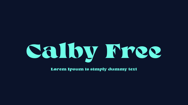 Calby Free Font Family