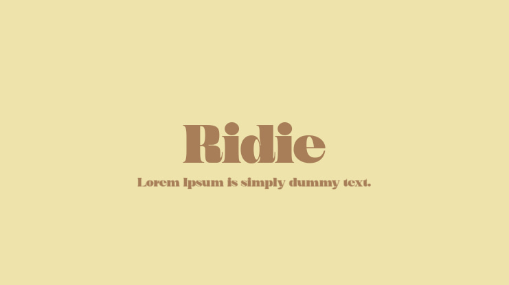 Ridie Font