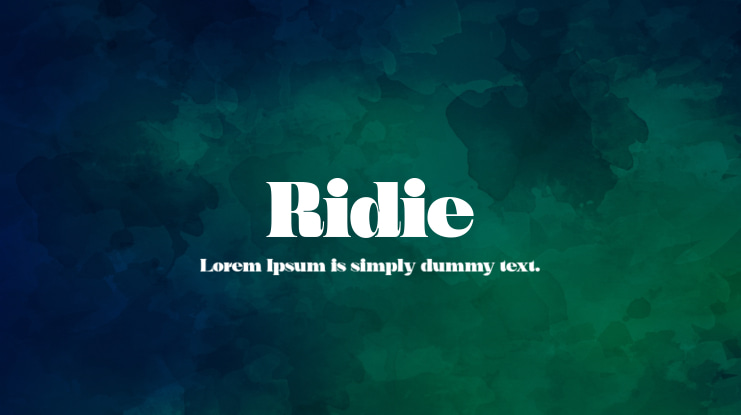 Ridie Font