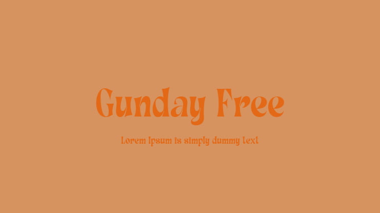 Gunday Free Font