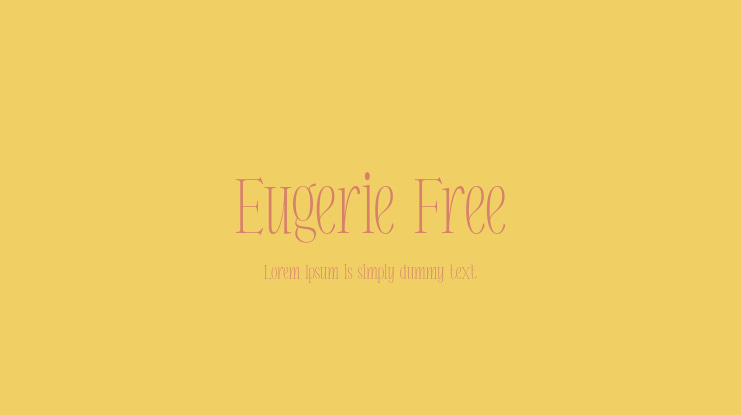 Eugerie Free Font Family