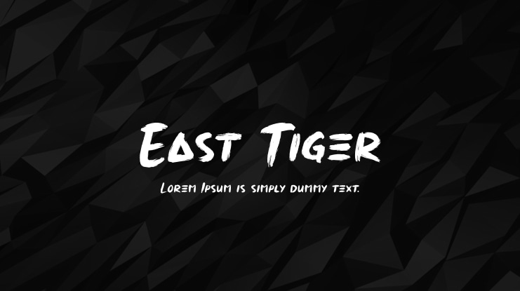 East Tiger Font Family