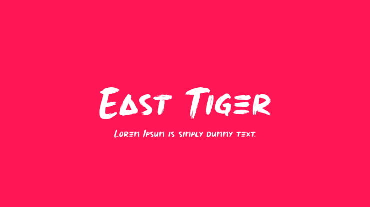 East Tiger Font Family
